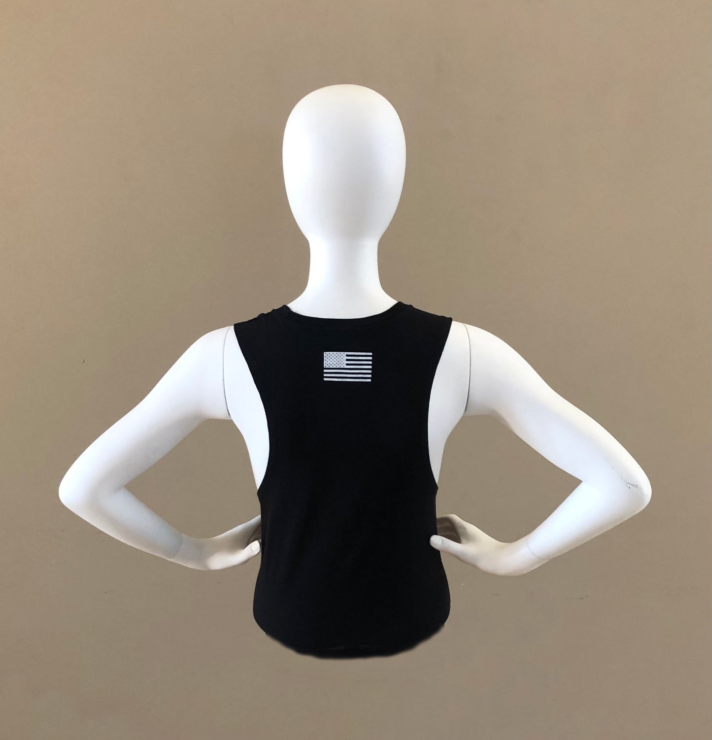 Womens Vintage Biceps Curl Black Tank