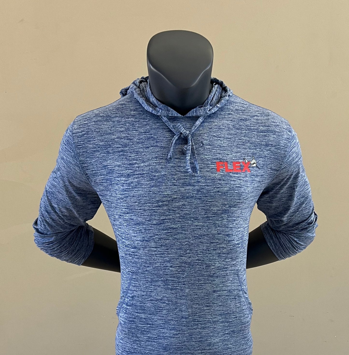 Vintage Curl Soft Style Heather Blue Hoodie