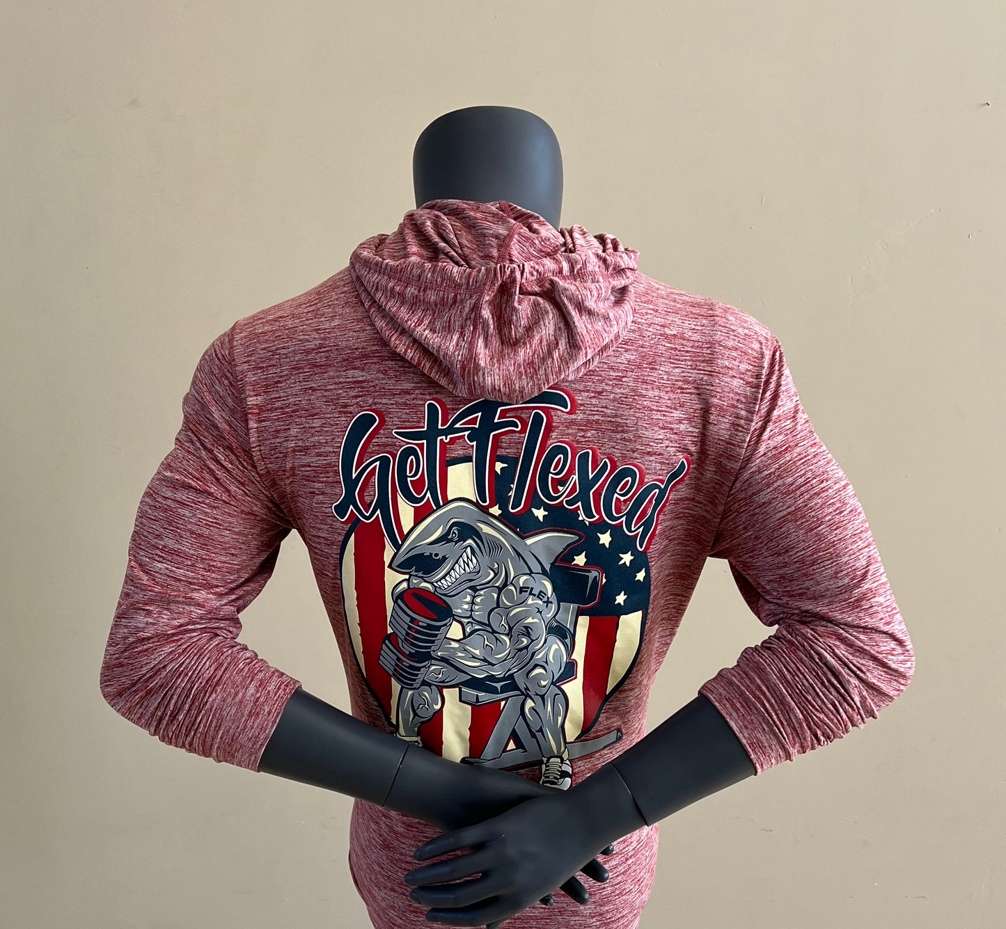 Vintage Curl Soft Style Heather Red Hoodie