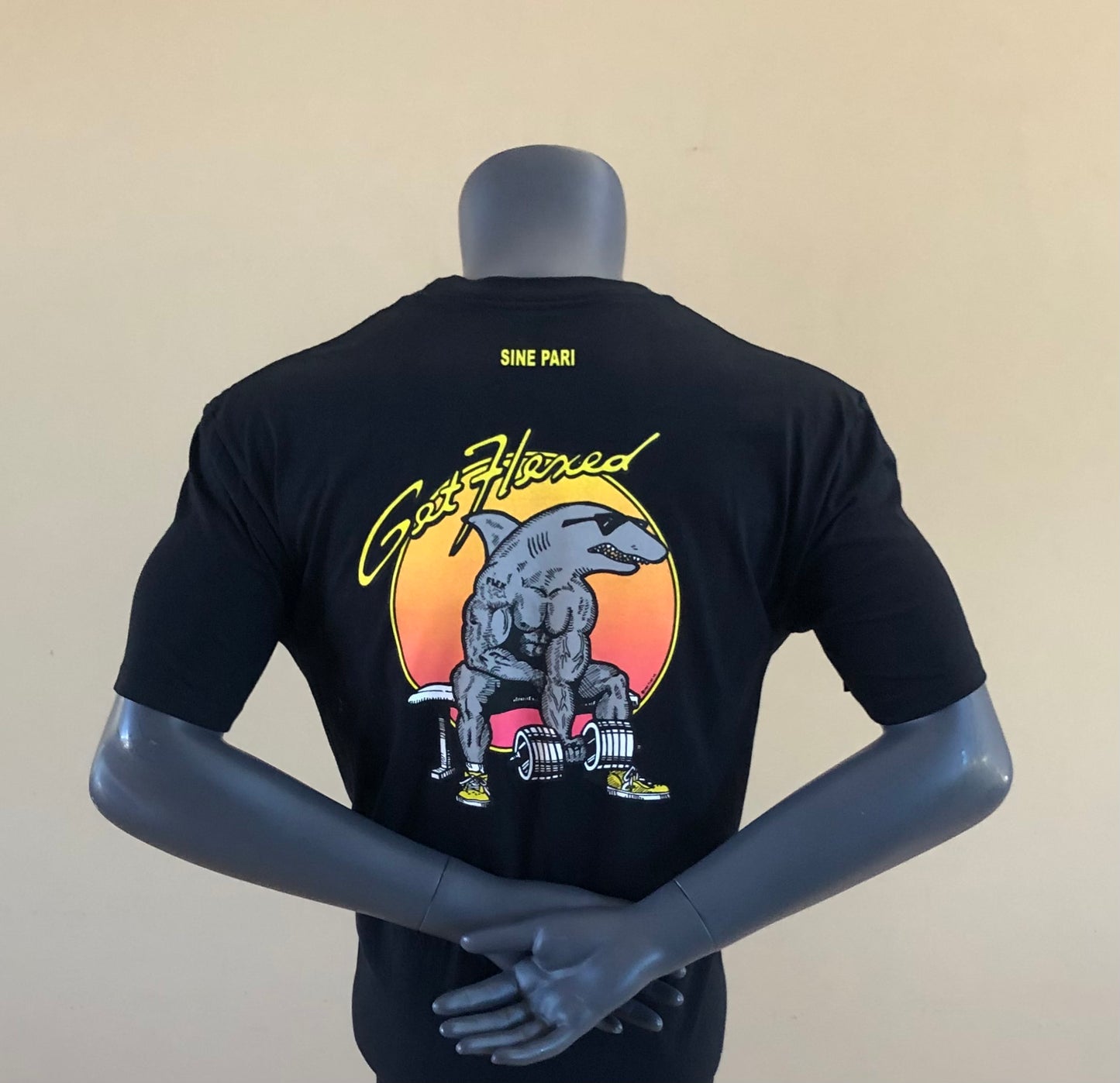 Vintage Biceps Curl Black Tee