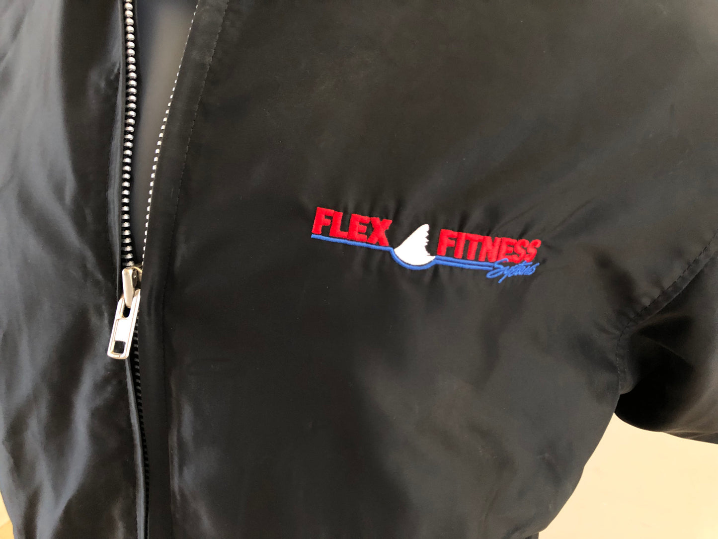 Vintage Biceps Curl Patriot Embroidered Zip Up Jacket