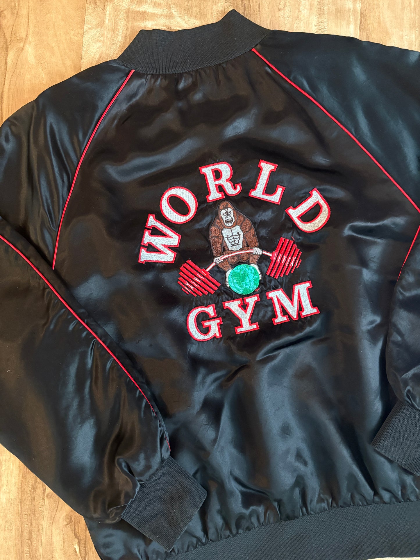 Vintage World Gym Bomber Jacket