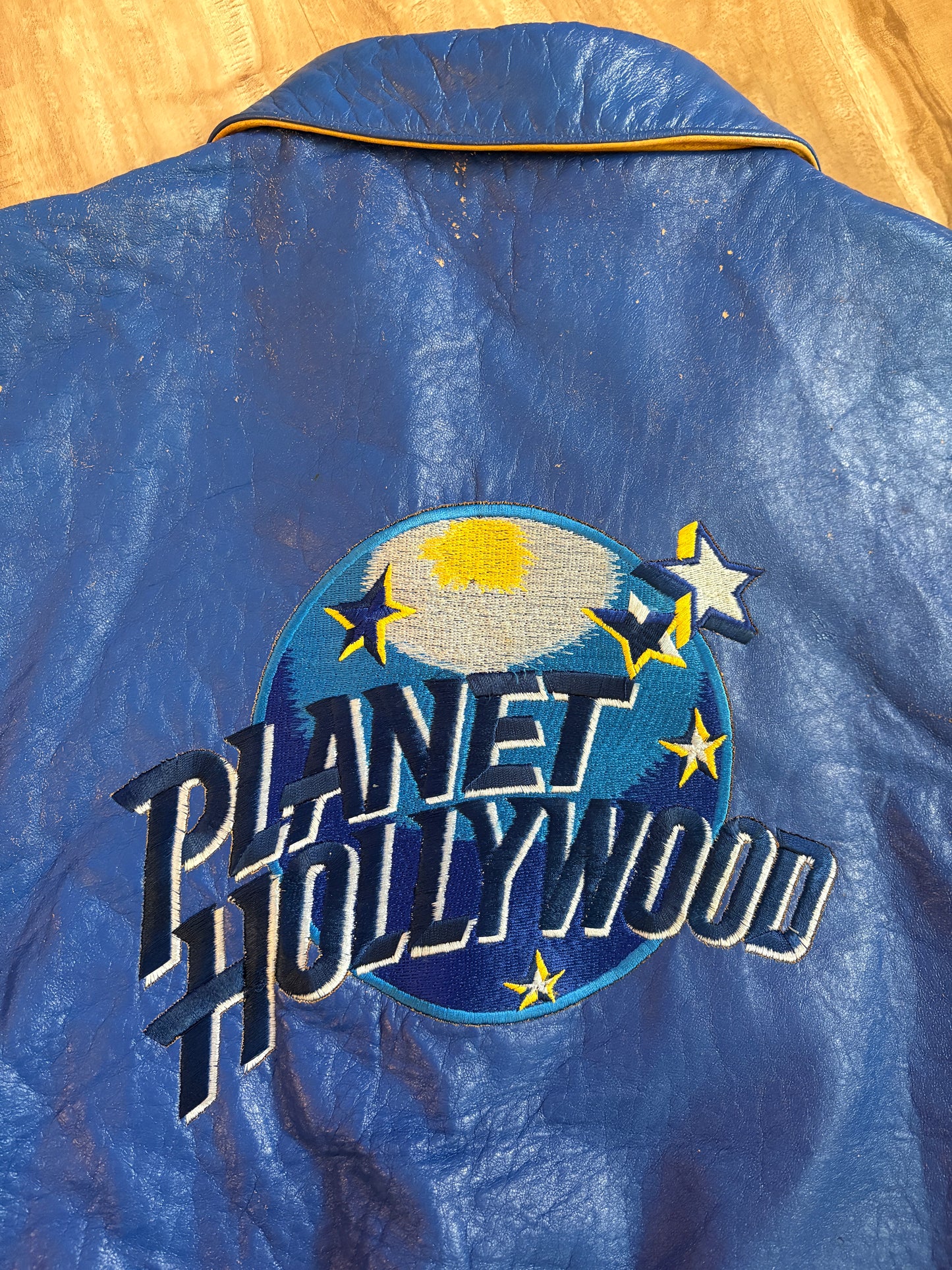 Tony Nowak Custom Planet Hollywood Genuine Leather Varsity Bomber Jacket