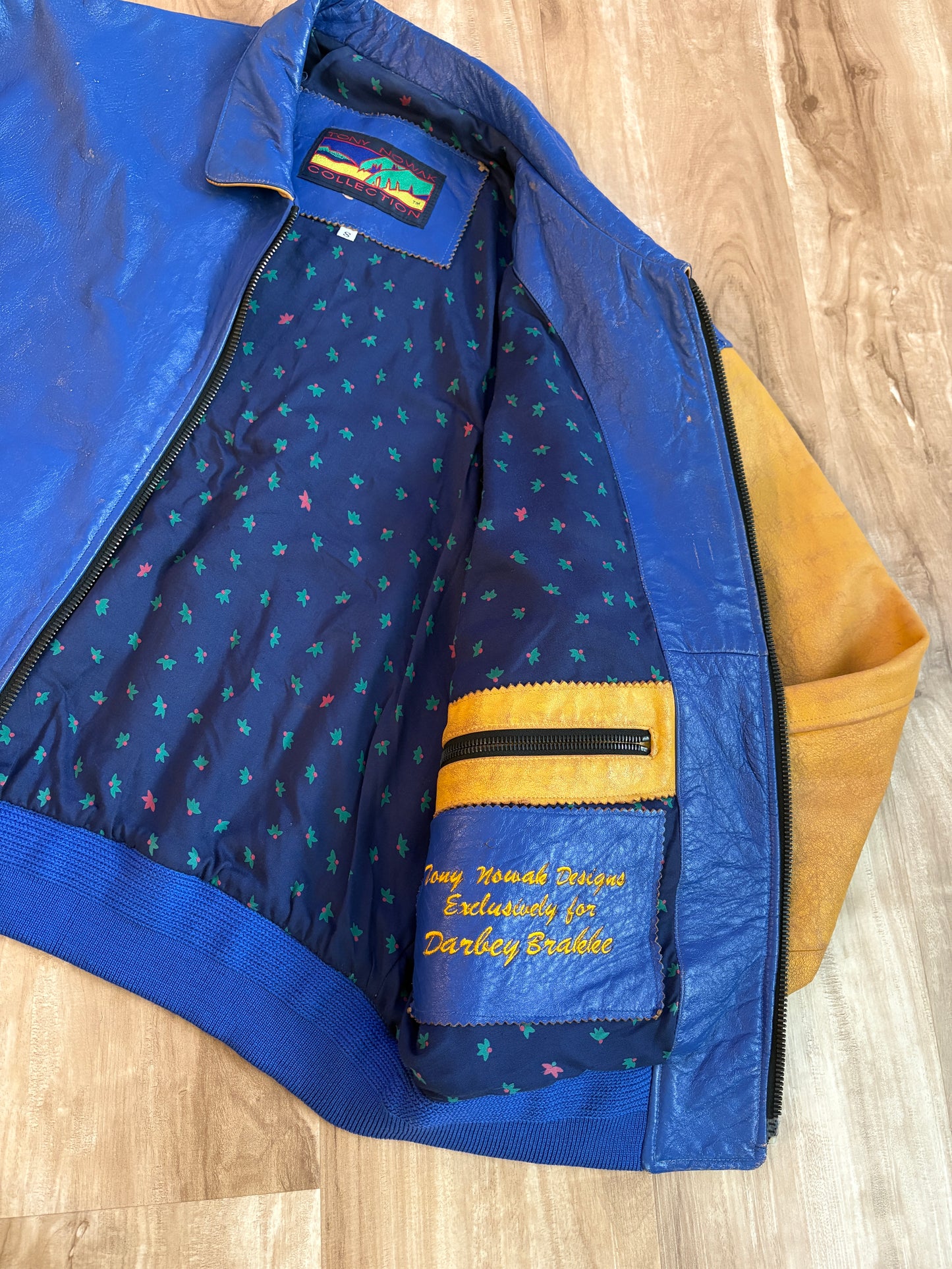 Tony Nowak Custom Planet Hollywood Genuine Leather Varsity Bomber Jacket