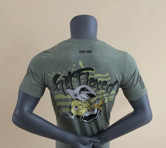 Flex Army Heather Green Tee