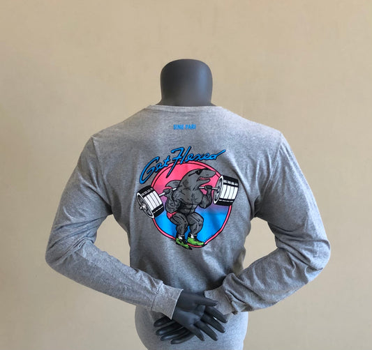 Vintage Squat Long Sleeve Gray Tee