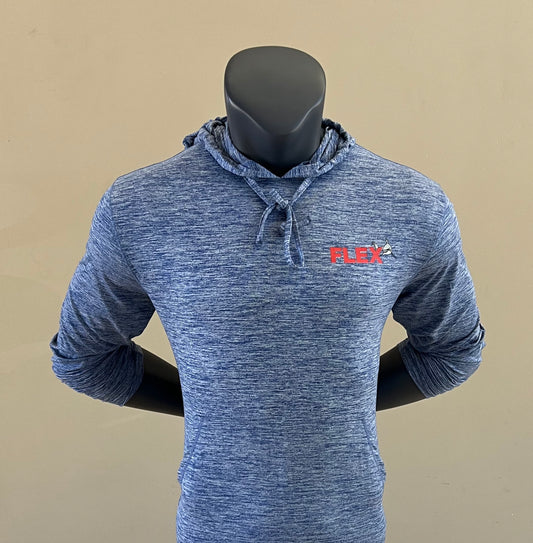 Vintage Curl Soft Style Heather Blue Hoodie