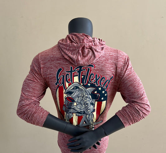 Vintage Curl Soft Style Heather Red Hoodie