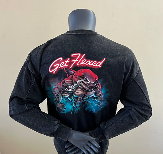 Without Equal Sweatshirt in Black Acid Wash