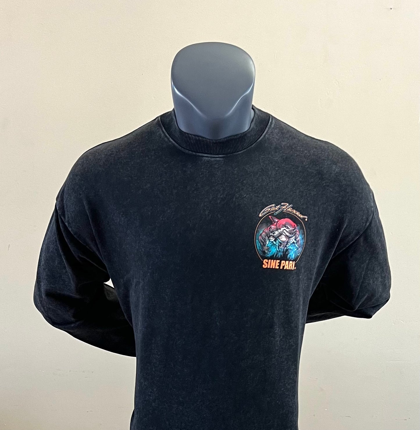 Without Equal Sweatshirt in Black Acid Wash