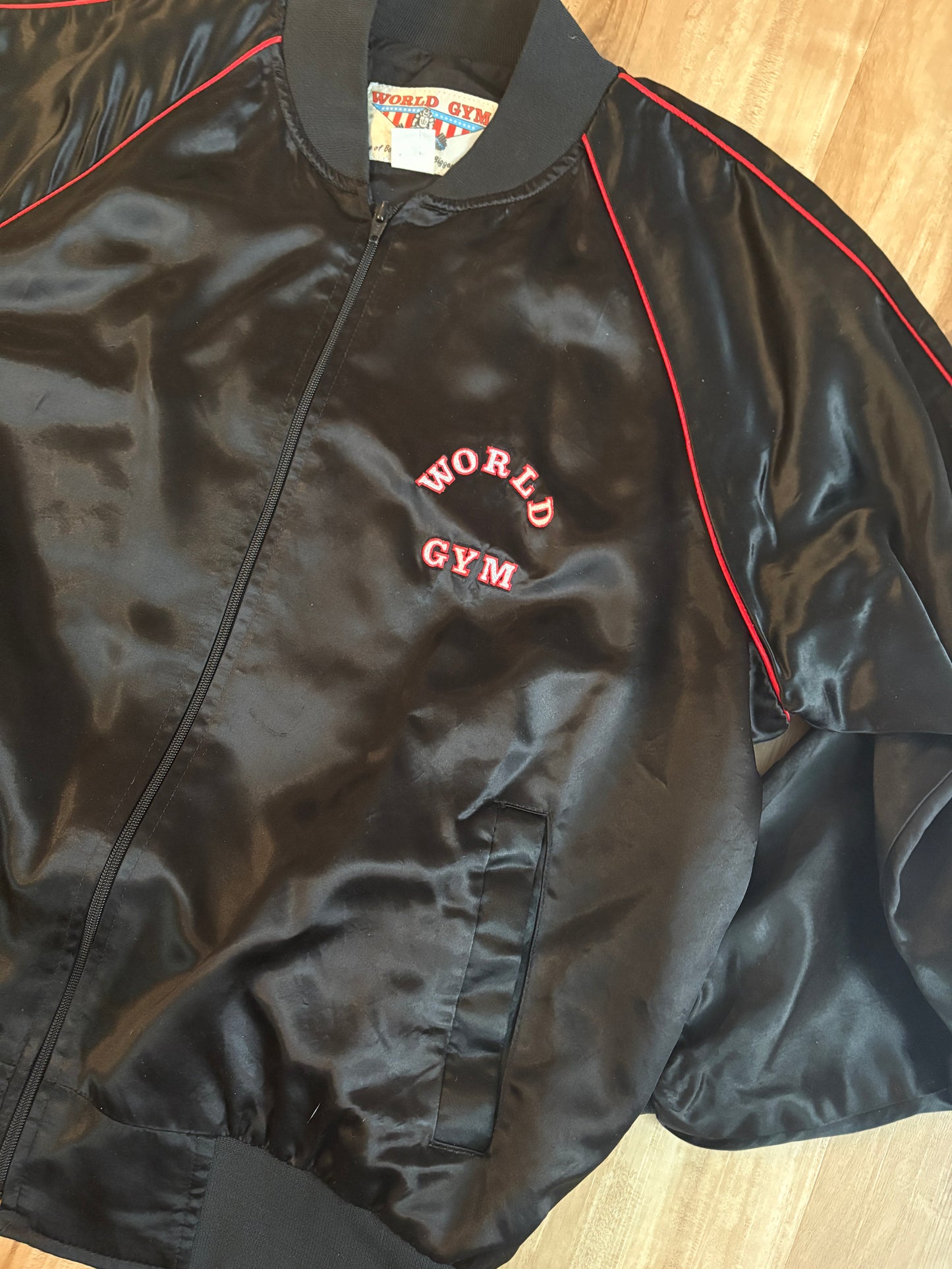 Vintage World Gym Bomber Jacket